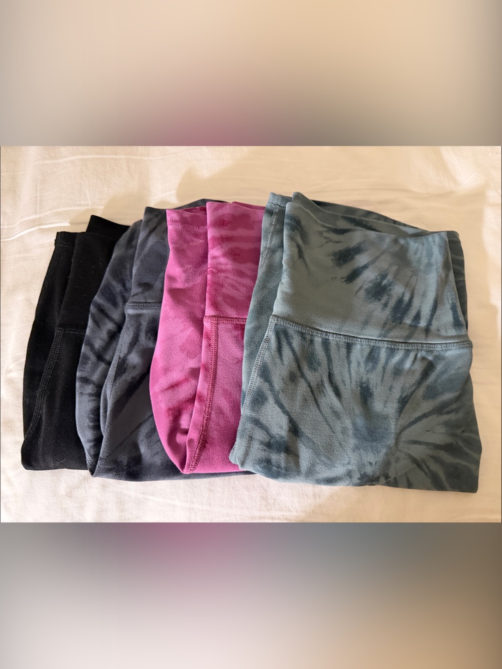 32 Degrees - Women’s Stretch Bike Shorts - Black, Charcoal, Purple, Teal Tie-Dye